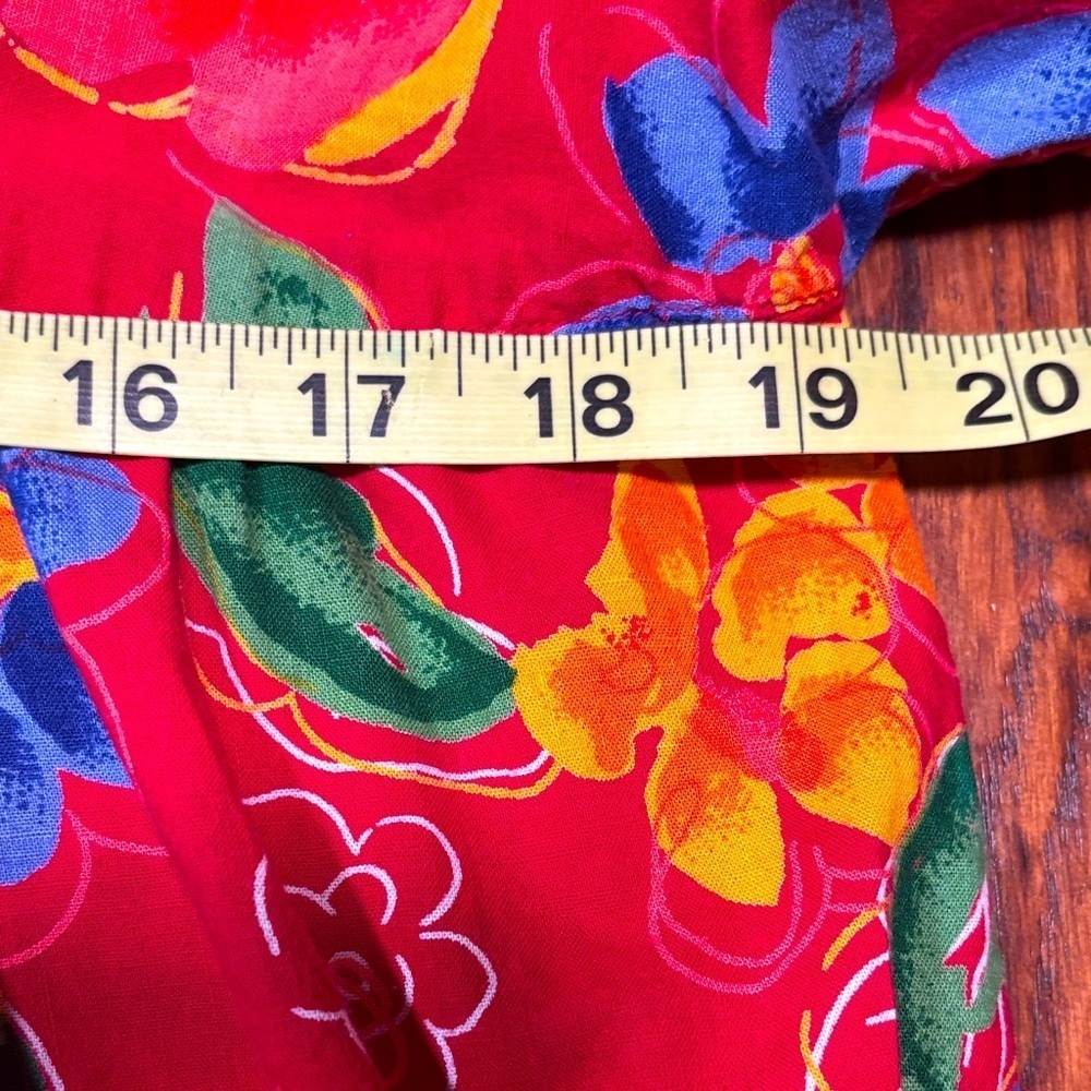 Aria Dress/Red W/Flowers And Writing (Japan Peacock Starry Wild Flowers) Size 8 - Picture 2 of 9